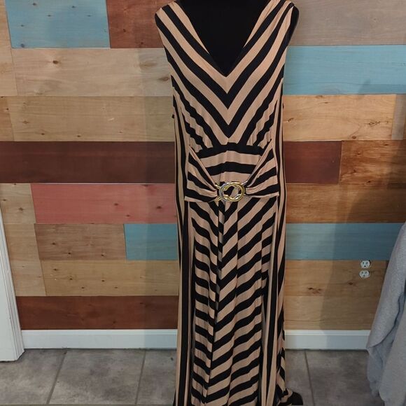 Petite 1x Liz Lang striped maxi dress - Picture 1 of 7